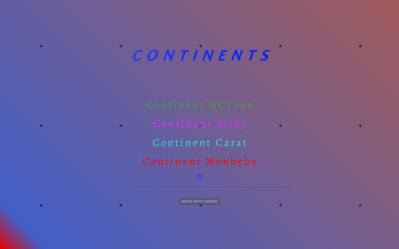 Carrd profile picture for @continents
